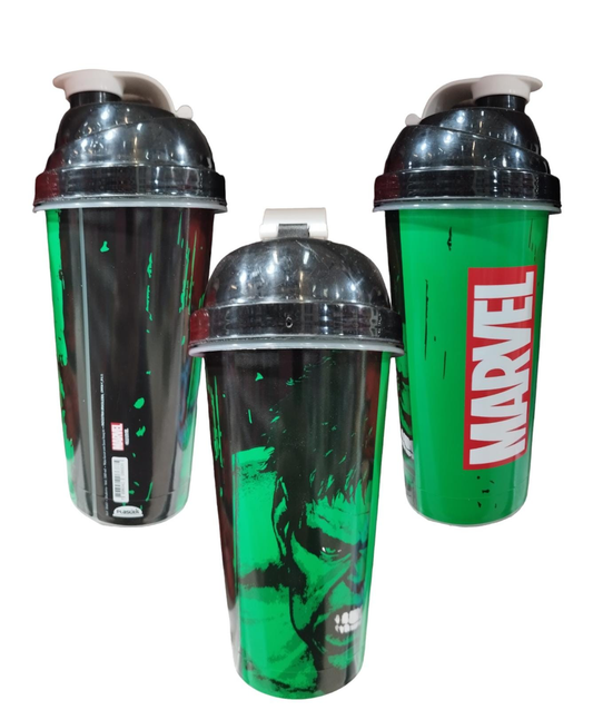 Vaso / Botella Milkshake 580ml Plástico Hulk Marvel Oficial