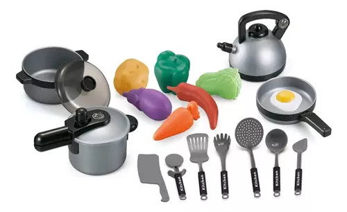 Set Juego De Cocina Clásico Con 18 Piezas Niño +3 Años