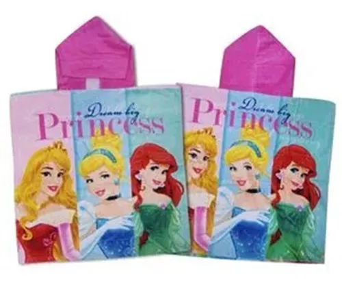 Bata Poncho Princesas Capucha 60 X 120 Cm Niña Disney Origin