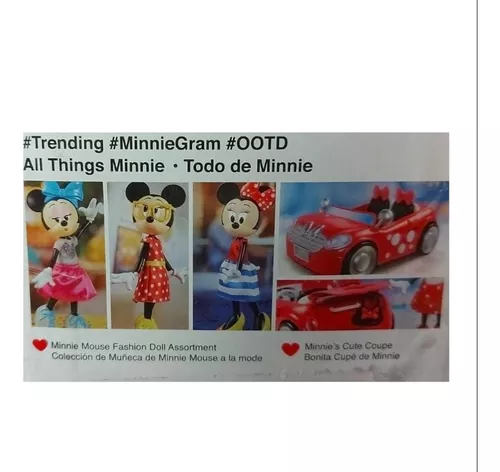 Muñeca Minnie Mouse Lunares Rayas 24 Cm Altura Disney Oficia