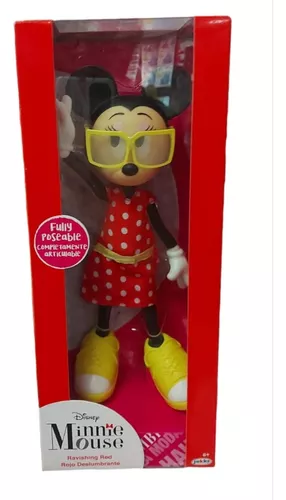 Muñeca Minnie Mouse Lunares Rayas 24 Cm Altura Disney Oficia