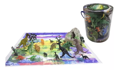 Set 30 Piezas De Dinosaurio Con Accesorios Juguete + 3 Años