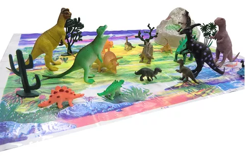 Set 30 Piezas De Dinosaurio Con Accesorios Juguete + 3 Años