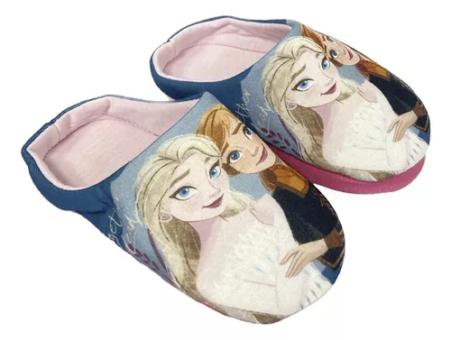 Pantufla Infantil Frozen Elsa Oficial Talle 23 Al 28 Felpa