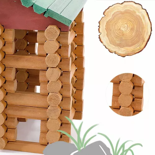 Juguete Educativo Madera 90 Piezas Casa Para Armar Onshine