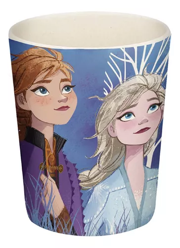 Set Bazar X 3 Bambú Frozen Vaso Plato Bowl Bebe Infantil