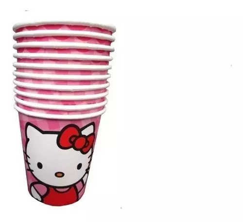 Pack X 10 Vasos Descartables Hello Kitty Original Y Oficial