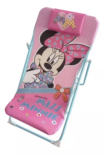 Silla De Playa Reclinable Infantil Minnie Disney Original