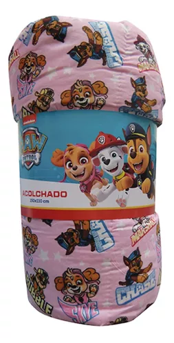 Acolchado Cuna Paw Patrol Y Baby Shark 150 X 110 Cm - E X