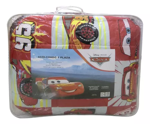 Acolchado 1 Plaza 150 X 220 Cm Cars Disney Infantil Oficial