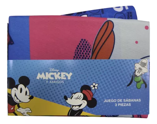 Juego Sábanas 1 Plaza Minnie Y Mickey Infantil Oficial