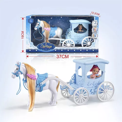 Juguete Carruaje De Princesas Con Accesorios 32 Cm Caballo