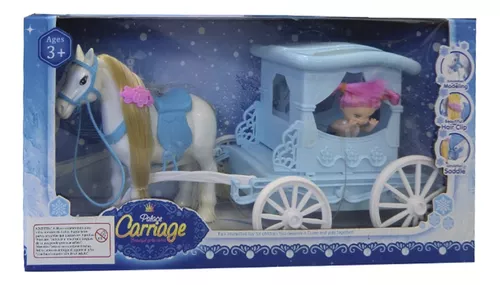 Juguete Carruaje De Princesas Con Accesorios 32 Cm Caballo