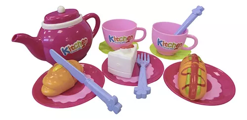 Juguete Juego De Té Tazas + Tetera + Postre - Kitchen