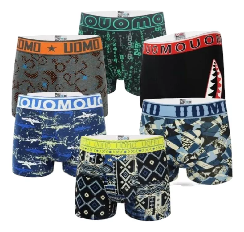 Pack 6 Boxer Masculinos Surtidos Talle Especial Algodón