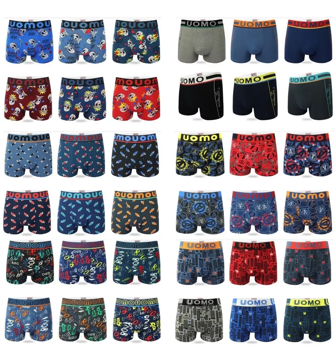 Pack 6 Boxer Masculinos Surtidos Talle Especial Algodón