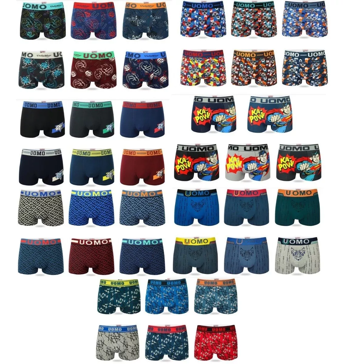 Pack 6 Boxer Masculinos Surtidos Talle Especial Algodón