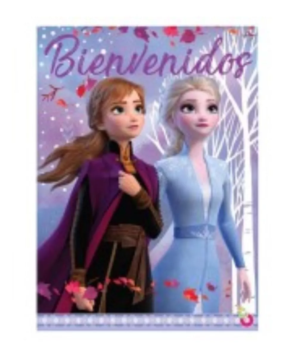 Afiche Cumpleaños Frozen 50 X 40 Cm Cotillón Oficial