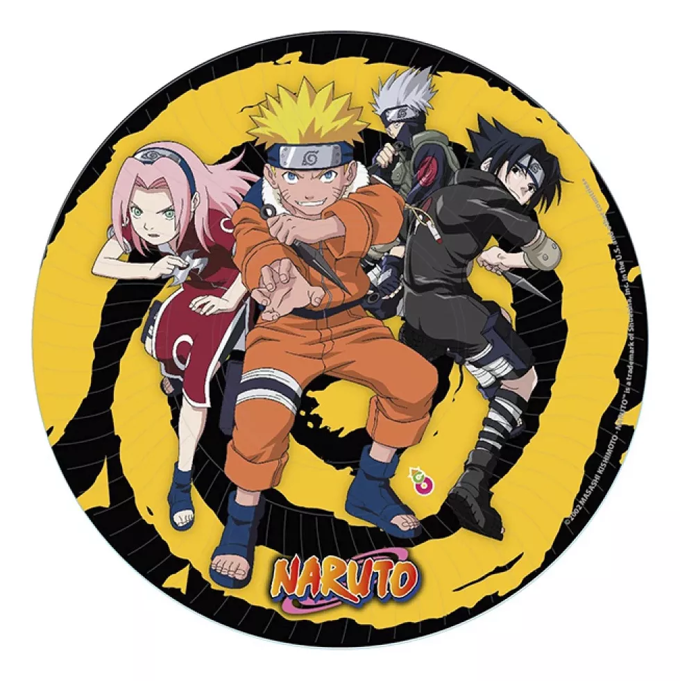 Pack 8 Platos Descartables Naruto Oficial Cotillón