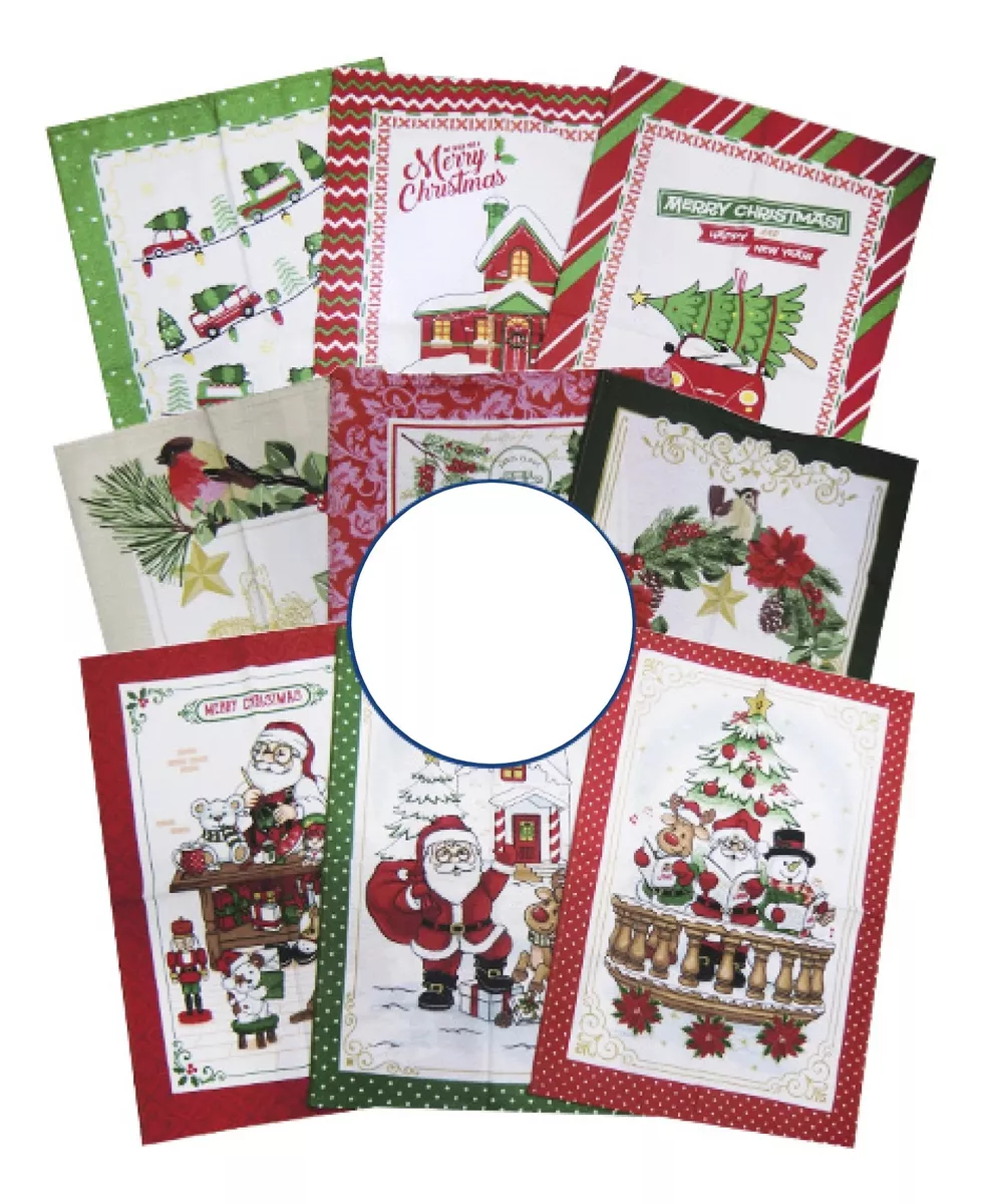 Pack X 12 Repasadores Navideño 45 X 65 Cm Navidad - Döhler