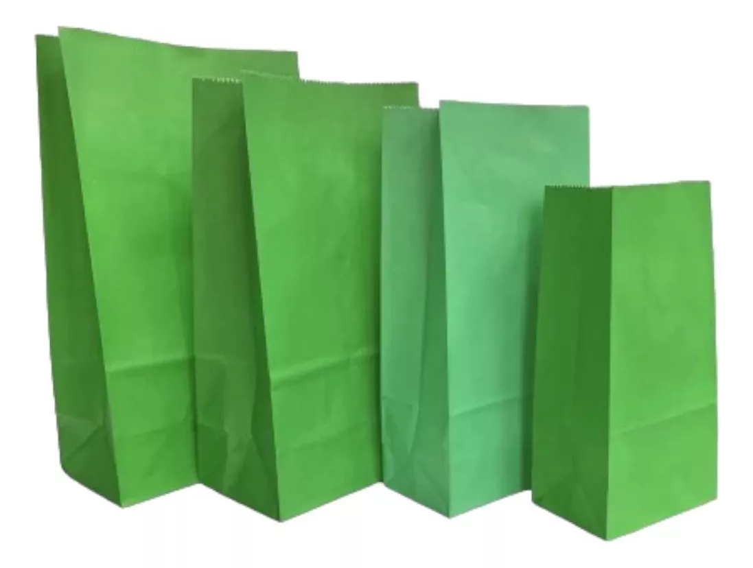 Pack 10 Bolsa Papel Sin Asa Lisa Varios Colores 15x25x8