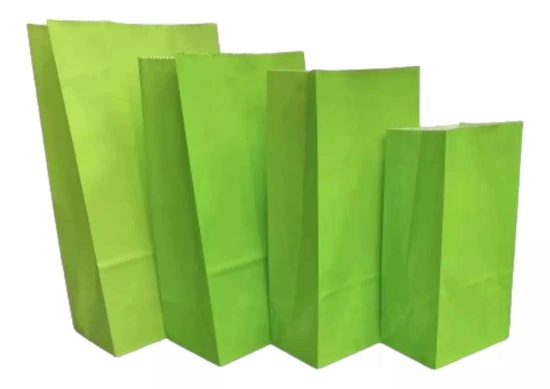 Pack 10 Bolsa Papel Sin Asa Lisa Varios Colores 15x25x8