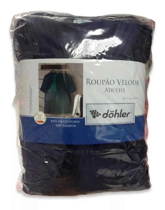 Bata Baño Hotel Döhler Velour Cálida Suave Y Absorbente