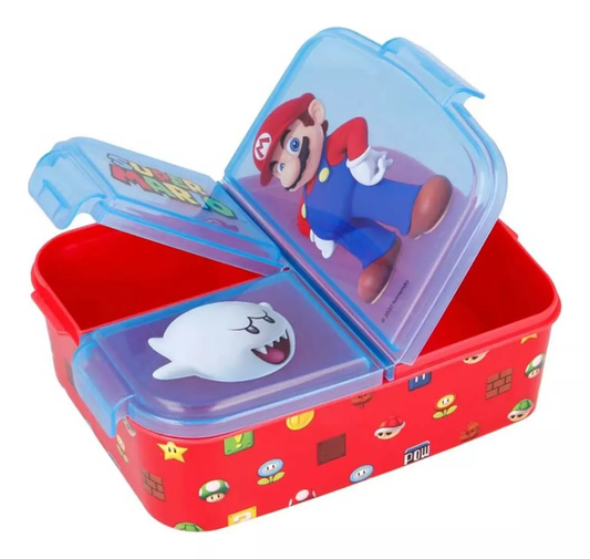 Lonchera Vianda Super Mario Bros Multicompartimento 18x13x6