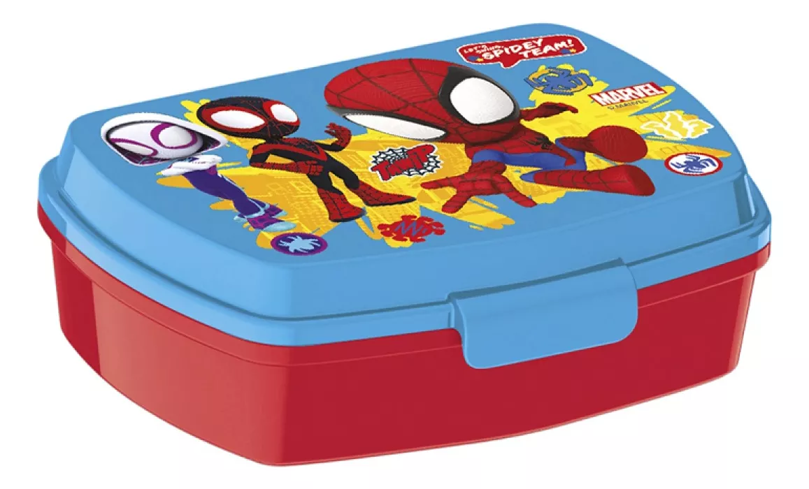 Lonchera Vianda Spiderman 18x12x6 Cm Escolar Plástica