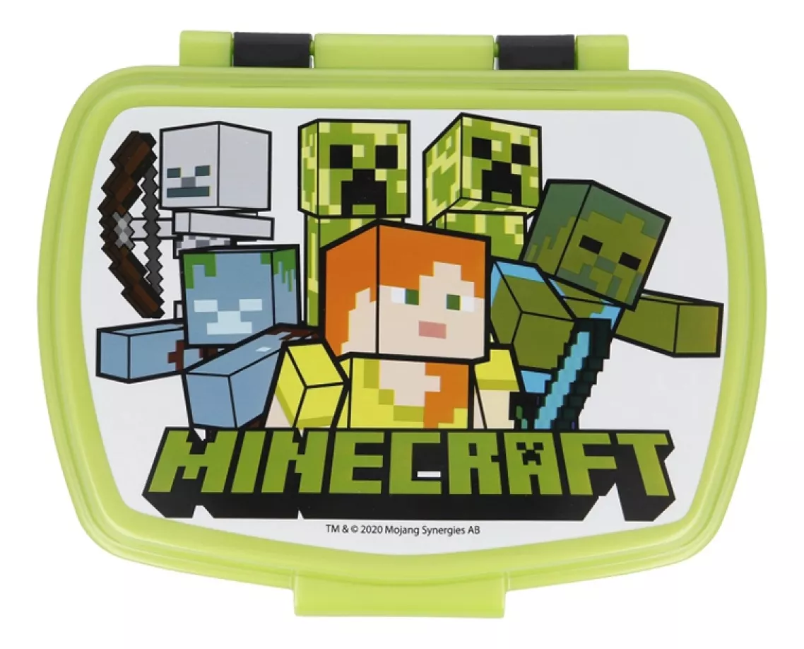 Lonchera Vianda Minecraft 18x12x6 Cm Escolar Plástica