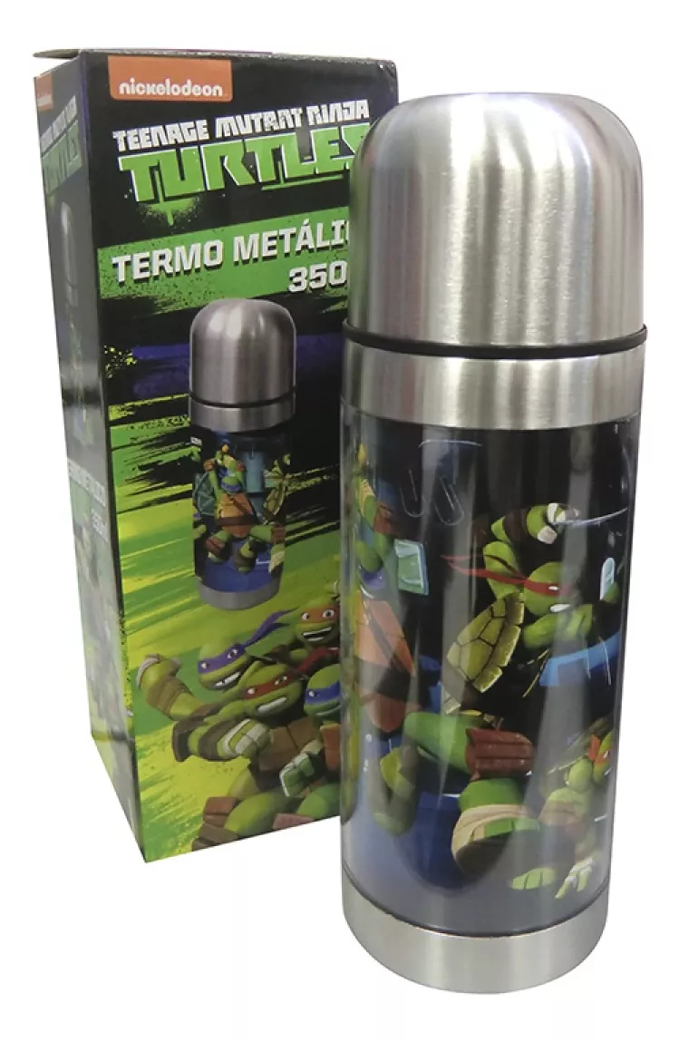 Termo De Metal Térmico 350 Ml Tortugas Ninja Nickelodeon