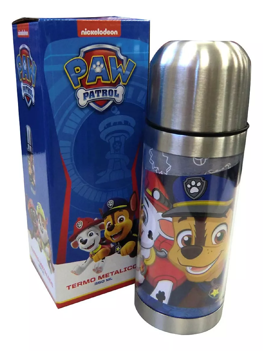 Termo De Metal Térmico 350 Ml Paw Patrol Patrulla Canina