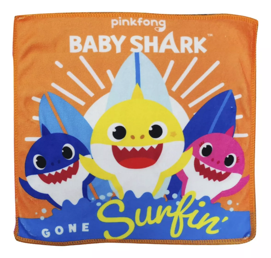 Toalla De Mano Social Baby Shark Microfibra 30x30