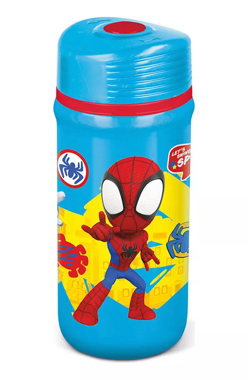 Botella Plástica Spiderman Twister 390 Ml Libre Bpa