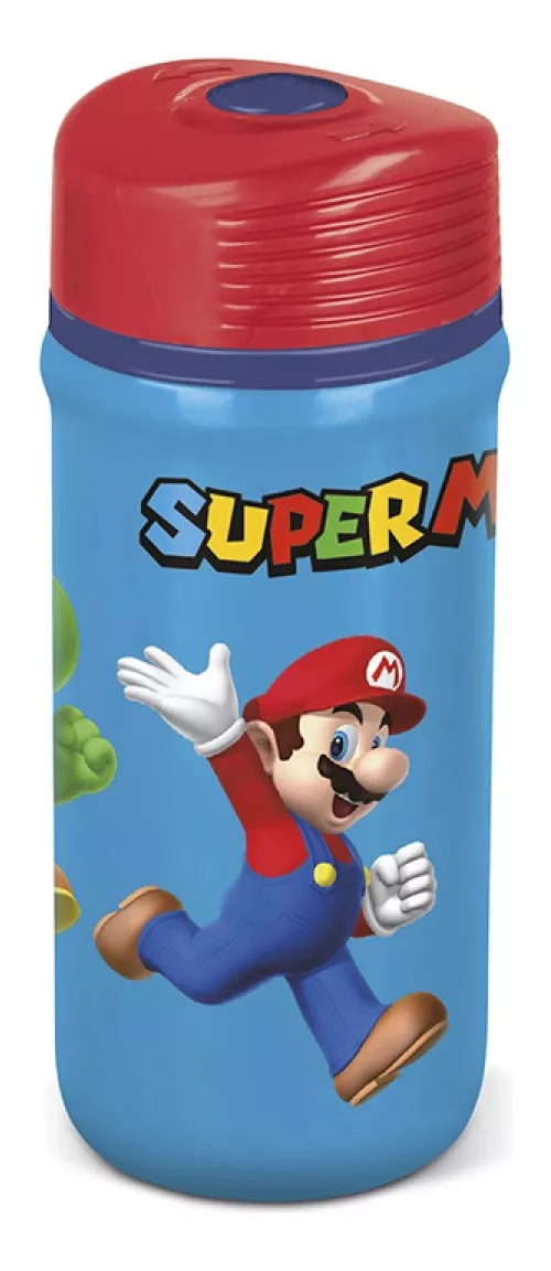 Botella Plástica Mario Bros Twister 390 Ml Libre Bpa