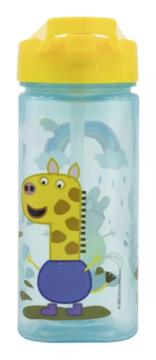 Botella Plástico Cuadrada 510 Ml Peppa Pig Libre Bpa