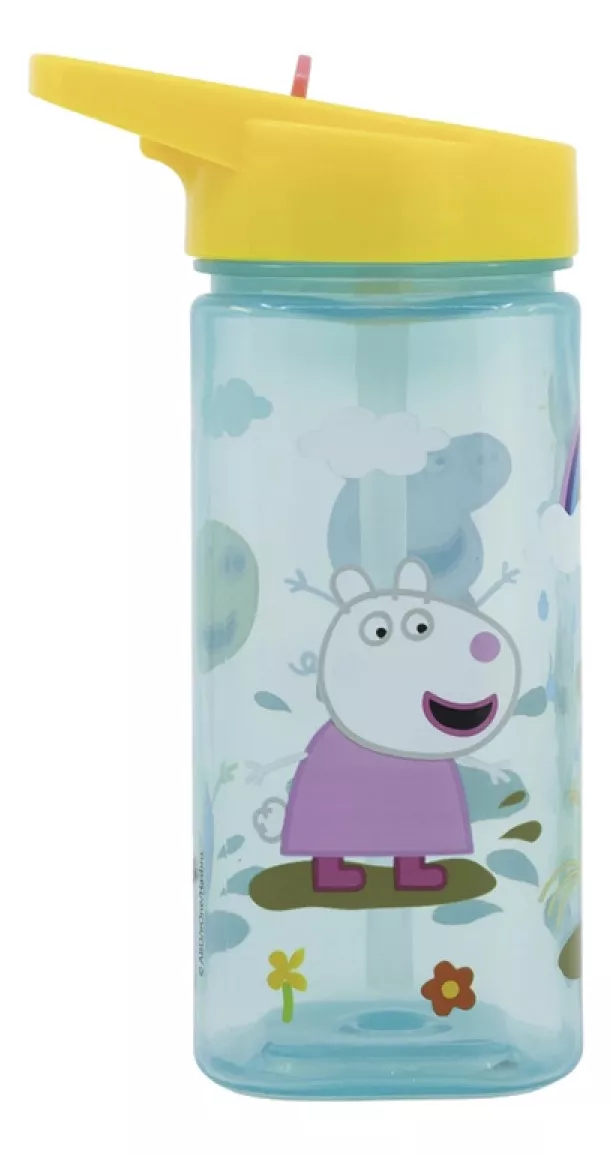 Botella Plástico Cuadrada 510 Ml Peppa Pig Libre Bpa