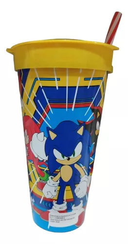 Vaso Plástico 2 En 1 Pote 220 Ml Vaso 540 Ml Sonic Sega