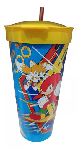 Vaso Plástico 2 En 1 Pote 220 Ml Vaso 540 Ml Sonic Sega