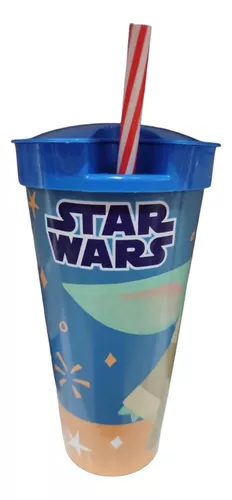 Vaso Plástico 2 En 1 Pote 220 Ml Vaso 540 Ml Baby Yoda