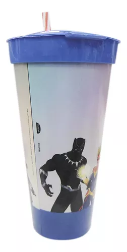 Vaso Plástico 2 En 1 Pote 220 Ml Vaso 540 Ml Avengers Marvel