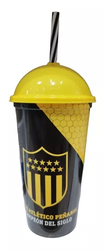 Vaso Plástico Milkshake Y Pajita 500 Ml Peñarol Futbol