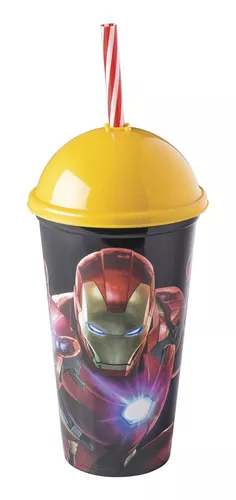 Vaso Plástico Milkshake Con Pajita 500 Ml Avengers Marvel