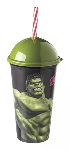 Vaso Plástico Milkshake Con Pajita 500 Ml Avengers Marvel