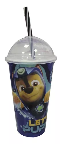 Vaso Plástico Milkshake Con Pajita 500 Ml Paw Patrol