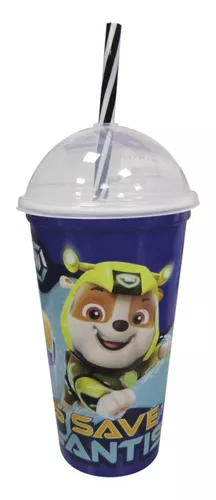 Vaso Plástico Milkshake Con Pajita 500 Ml Paw Patrol