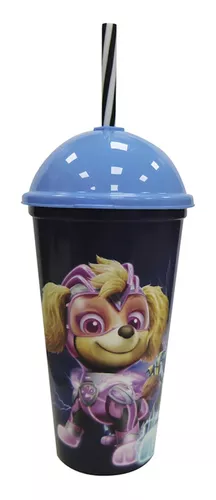 Vaso Plástico Milkshake Con Pajita 500 Ml Paw Patrol