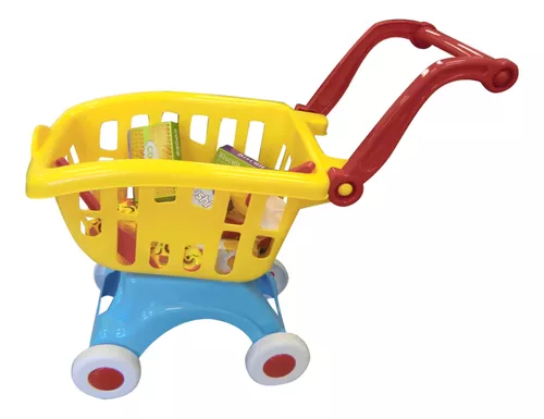 Carrito De Supermercado Infantil Con Accesorios 32 X 45 Cm