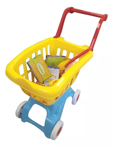 Carrito De Supermercado Infantil Con Accesorios 32 X 45 Cm