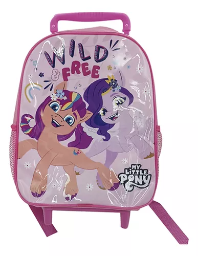 Mochila Infantil Con Carro My Little Pony 30x24x20 Oficial